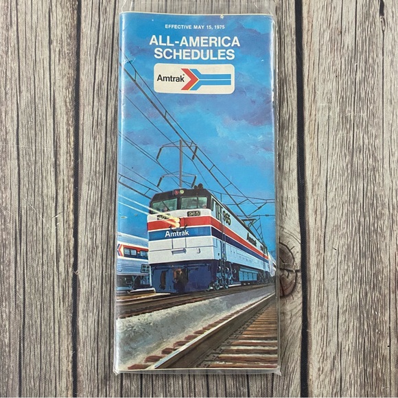 Amtrak 1975 All-America Schedules Time Tables Pamphlet Brochure Vintage. - Picture 1 of 8